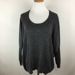Trendy oversized gray sweater